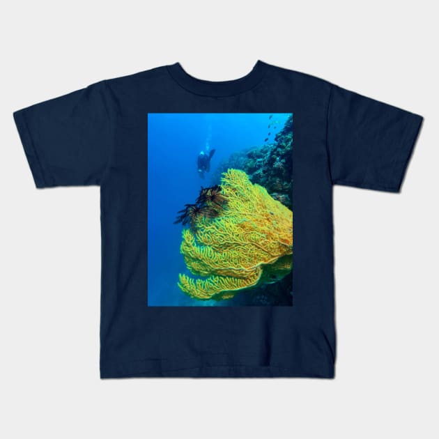 Scuba Diving in Bohol Island Philippines Kids T-Shirt by likbatonboot